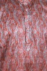 Maroon Ombre Paisley Jacquard Kurta for Men - Shrivarya - Mens Ethnic Wear